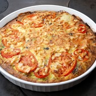 Томатный пирог с козьим сыром и тимьяном