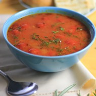 Томатный суп с фасолью