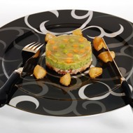 Торт из зеленого горошка и мяты