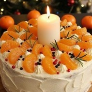 Торт праздничный мандариновый быстрый и простой