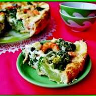 Торт с брокколи и креветками