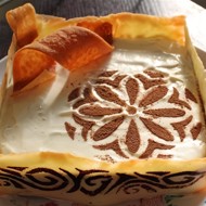 Торт с яблоками, апельсином и пастилой