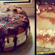 Торт «Сникерс» с ореховой нугой