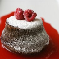 Тортино с горячим шоколадом