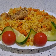 Тушеная свиная лопатка с булгуром