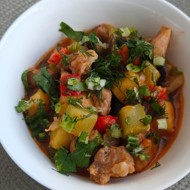 Тушеная свинина с овощами