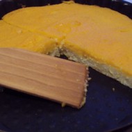 Творожная запеканка под тыквенным кремом