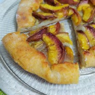 Творожная галета с персиком и бананом