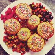 Творожные кексы с бананом и киви