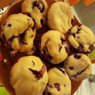 Творожные кексы с клюквой