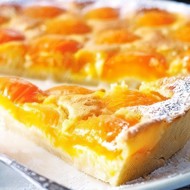 Творожный пирог с абрикосами