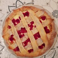 Творожный пирог с вишней