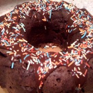 Творожно–шоколадный кекс с миндалем