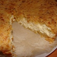 Творожный пирог с песочно-ванильной крошкой