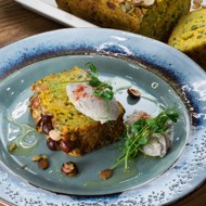 Тыквенная запеканка с грибным муссом