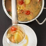 Уха с пшенной кашей