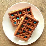 Вафли с кабачком и лимонной цедрой