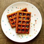 ПП-вафли со сливами и бананами