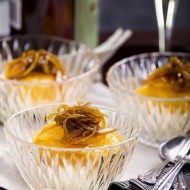 Ванильный рисовый пудинг с глазированными апельсинами