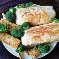 Веганская чиабатта с тофу и спаржей