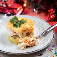 Веганский салат «Мимоза»