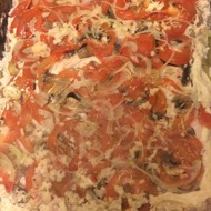 Вегетарианская картошка с грибами в духовке