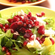 Винегрет с апельсином и козьим сыром