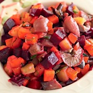 Винегрет с маринованными грибами по-старорусски