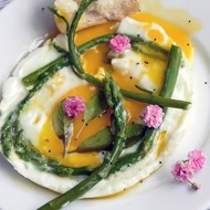 Яичница со спаржей