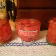 Закуска к текиле из маринованных кусочков арбуза