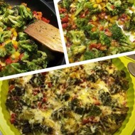 Запеканка с брокколи и болгарским перцем