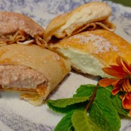 Заварные блины с творожной начинкой