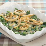 Зеленая фасоль с заправкой из йогурта и тахини