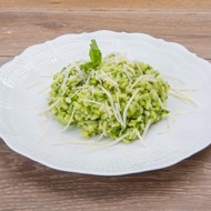 Зеленое ризотто со шпинатом