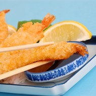 Жареные королевские креветки