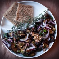 Жареный баклажан в медовом маринаде