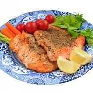 Жареный лосось