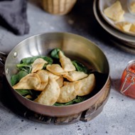 Жареные вареники с картофелем и сыром