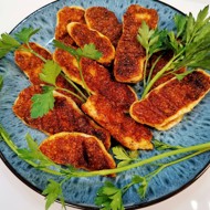 Жареный сыр халуми с шафраном