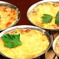 Жюльен с курицей, грибами и картошкой