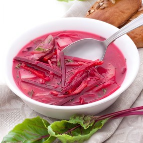 Быстрый постный борщ с укропом