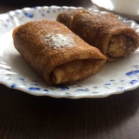 Домашние блины с творогом