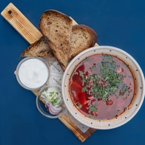 Борщ с говяжьим хвостом