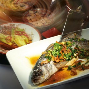 Имбирный сибас на пару