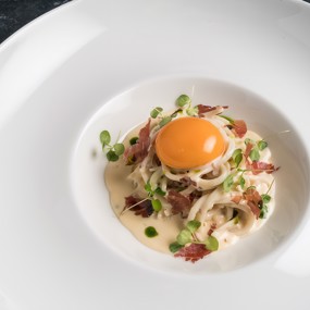 Карбонара из кальмара