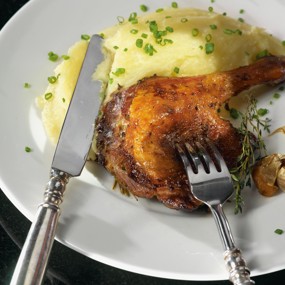 Конфи из утиных ножек с пюре