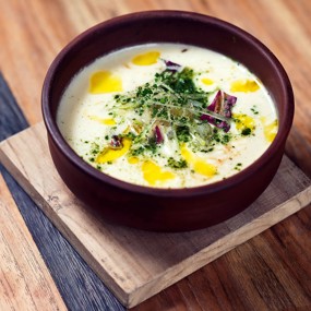 Крем-суп из корня сельдерея с яблоком