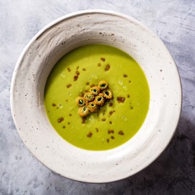 Крем-суп из зеленого горошка с овощами