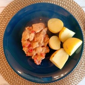 Куриная грудка с болгарским перцем