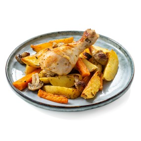 Куриные голени с картошкой в духовке